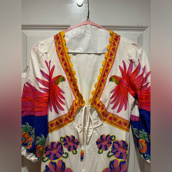 NWT Farm Rio Off-White Vivid Garden Maxi Dress New With Tags Size Small - Picture 9 of 13